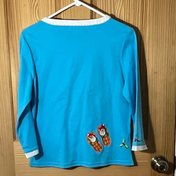 Vintage Colorful Flip-Flop Embroidered Sweater - Picture 10 of 14